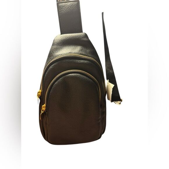 Style & Co. Black Leather like Sling Bag - Picture 1 of 7